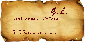 Glückman Lúcia névjegykártya